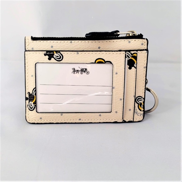 NWT Coach Bee Print ID Skinny Wallet Card Case - Picture 3 of 5